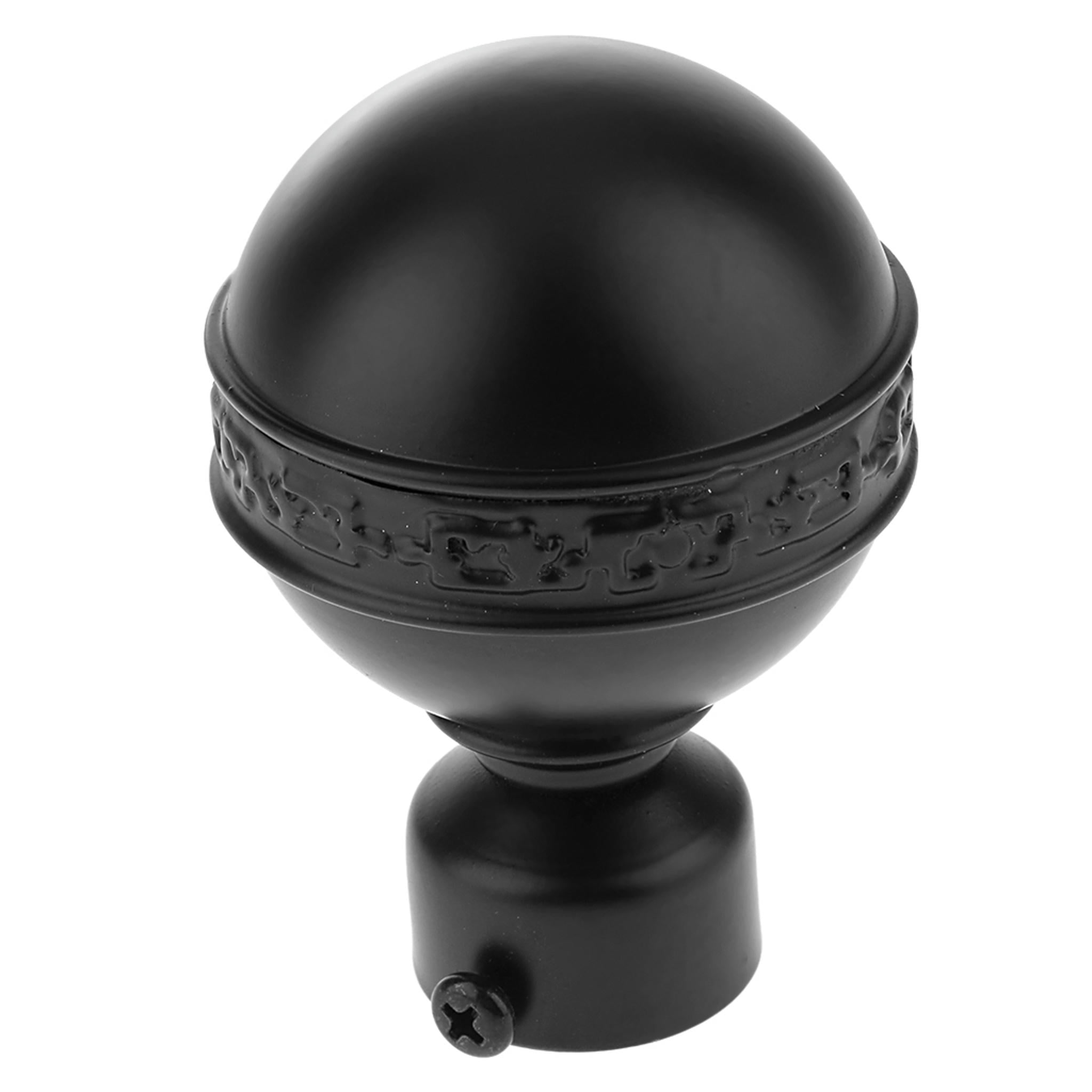 TUMALL 28mm Aluminum Alloy Curtain Rod Cap Drapery Pole FinialsStyle 4