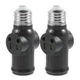 TUMALL 2pcs Light Socket Outlet Adapter Light Bulb Socket Plug Bulb