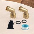 TUMALL 2x 45 Degree Garden Hose Elbow Connector for Gardening RV Water