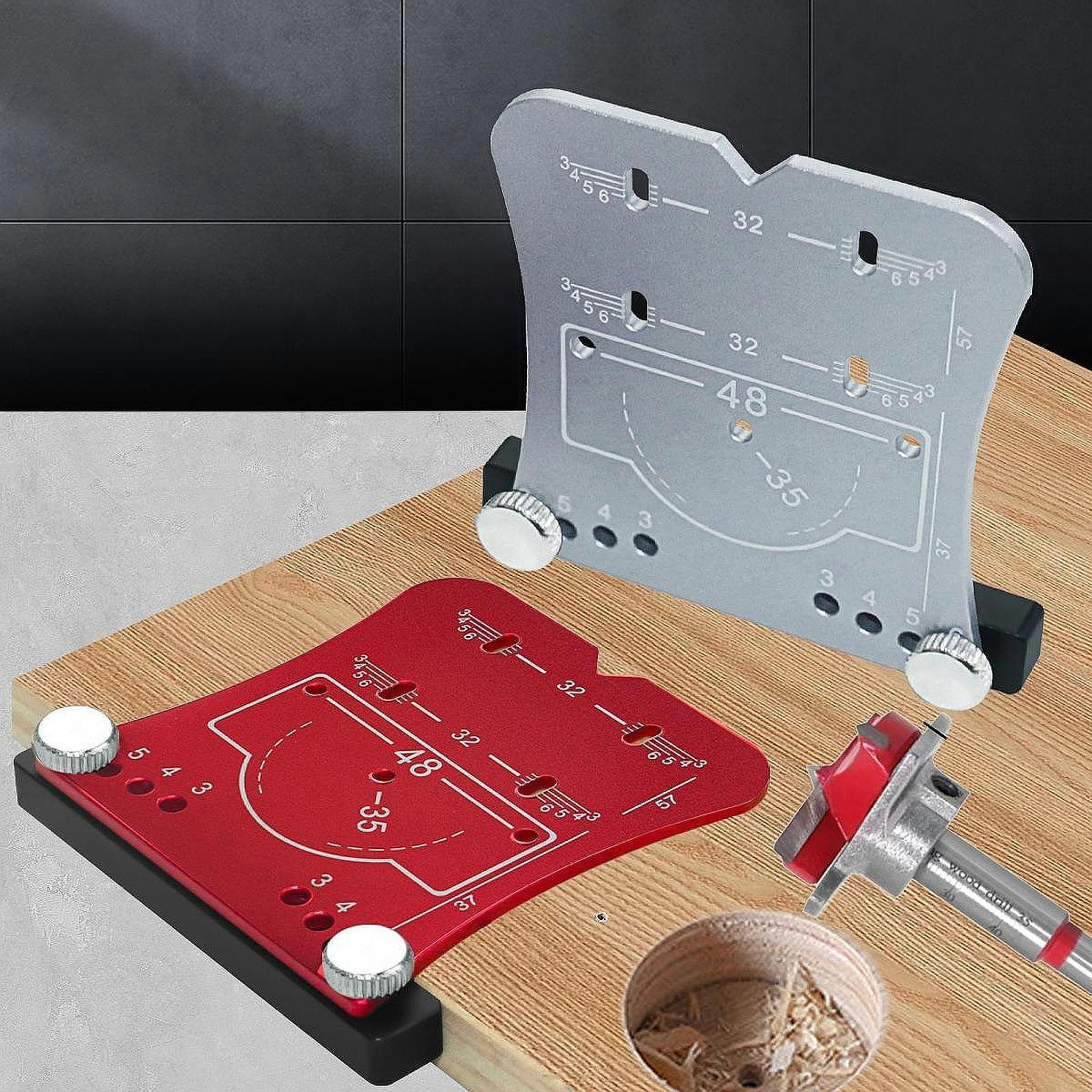 TUMALL 35mm Hinge Hole Opener Wooden Door Hinge Jig Precision Hinge