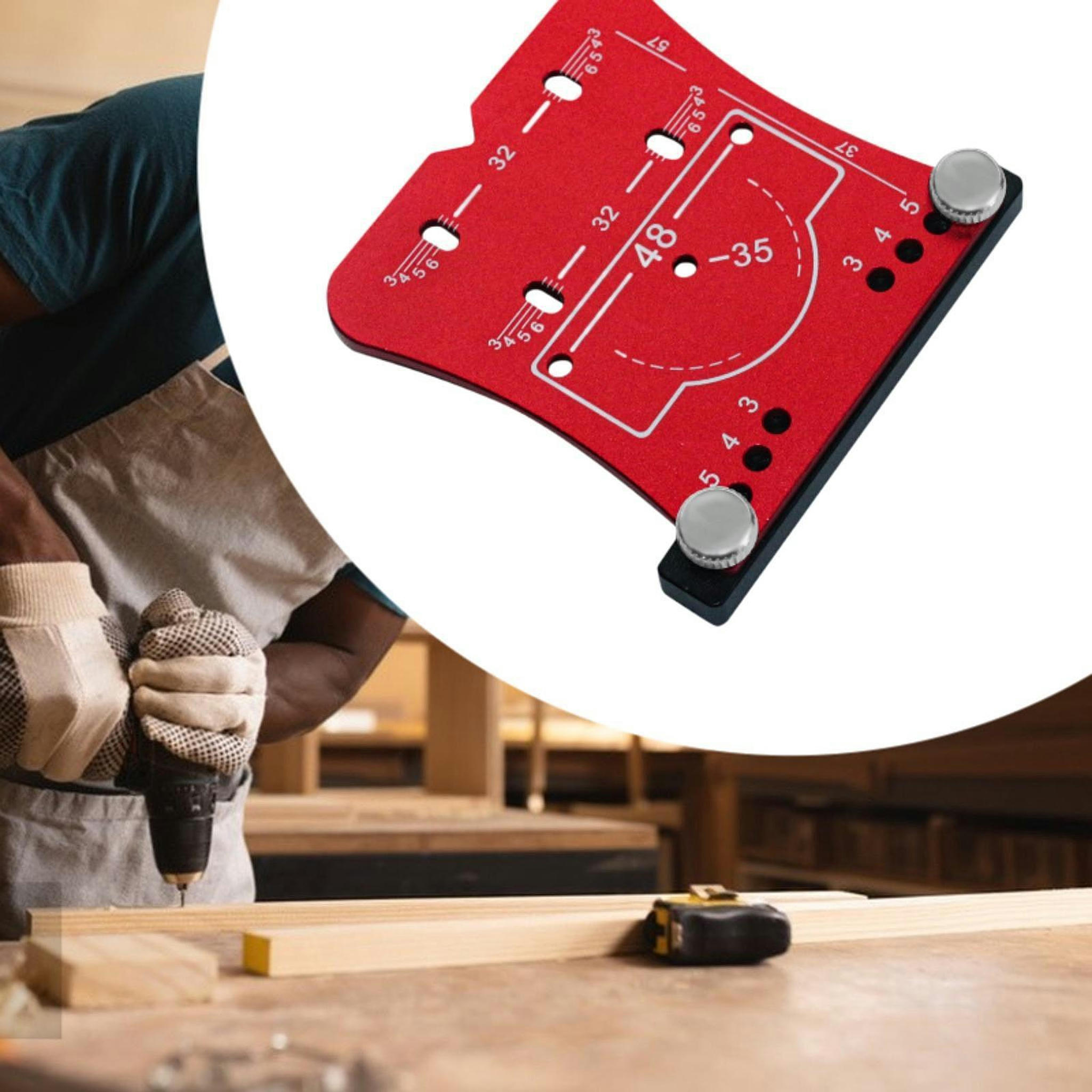 TUMALL 35mm Hinge Hole Opener Wooden Door Hinge Jig Precision Hinge