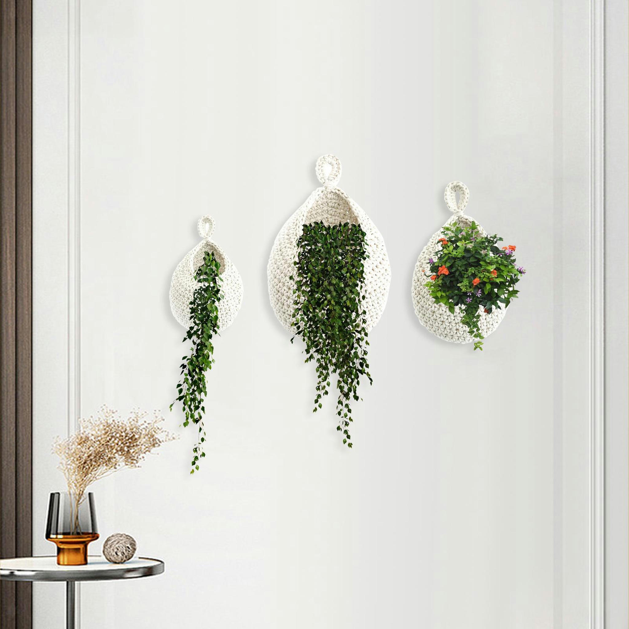 TUMALL 3x Wall Jute Onion Basket Garlic Keeper Organizer Storage Bin