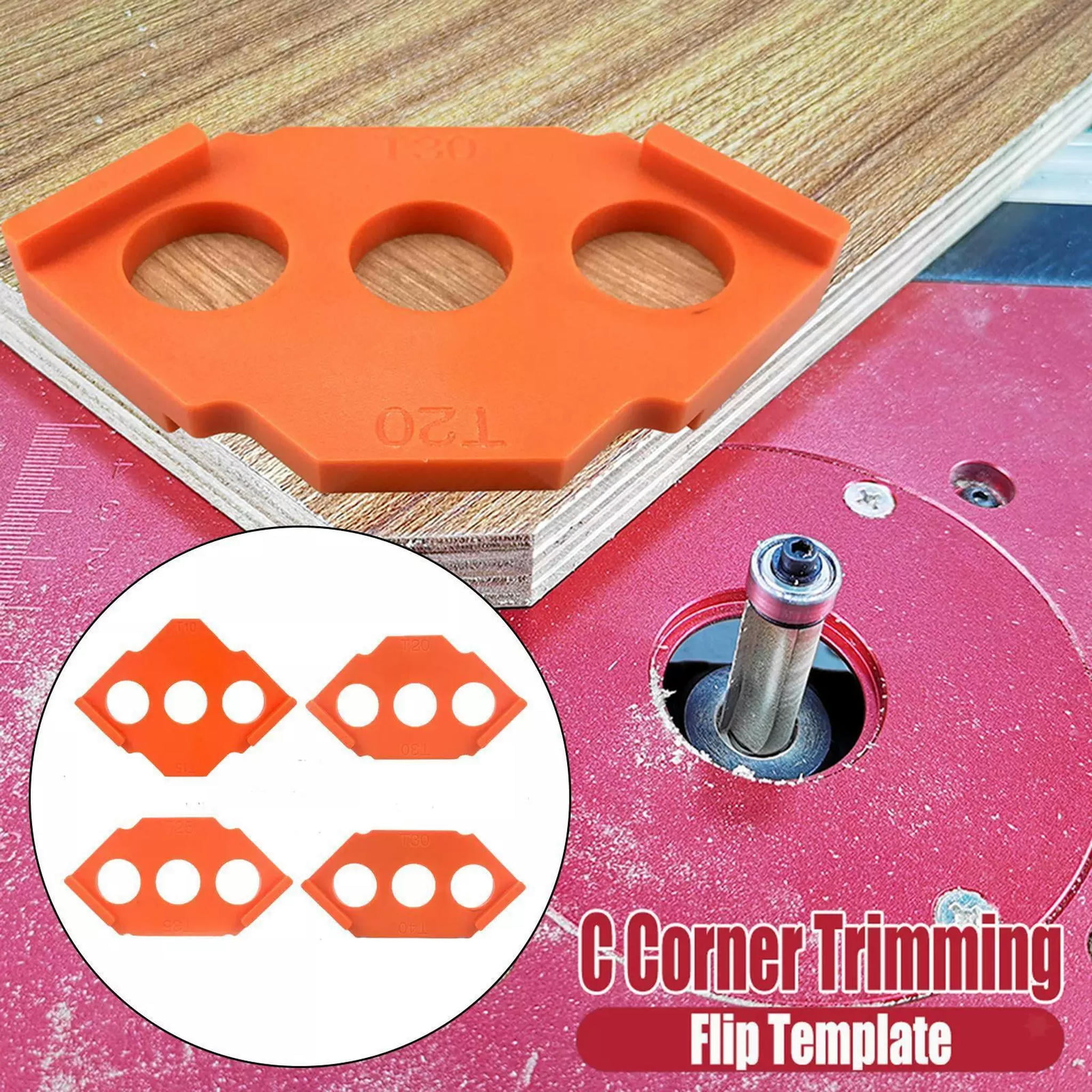 TUMALL 4Pcs Corner Jig Template Routing Rounded Corners for Woodworking ...
