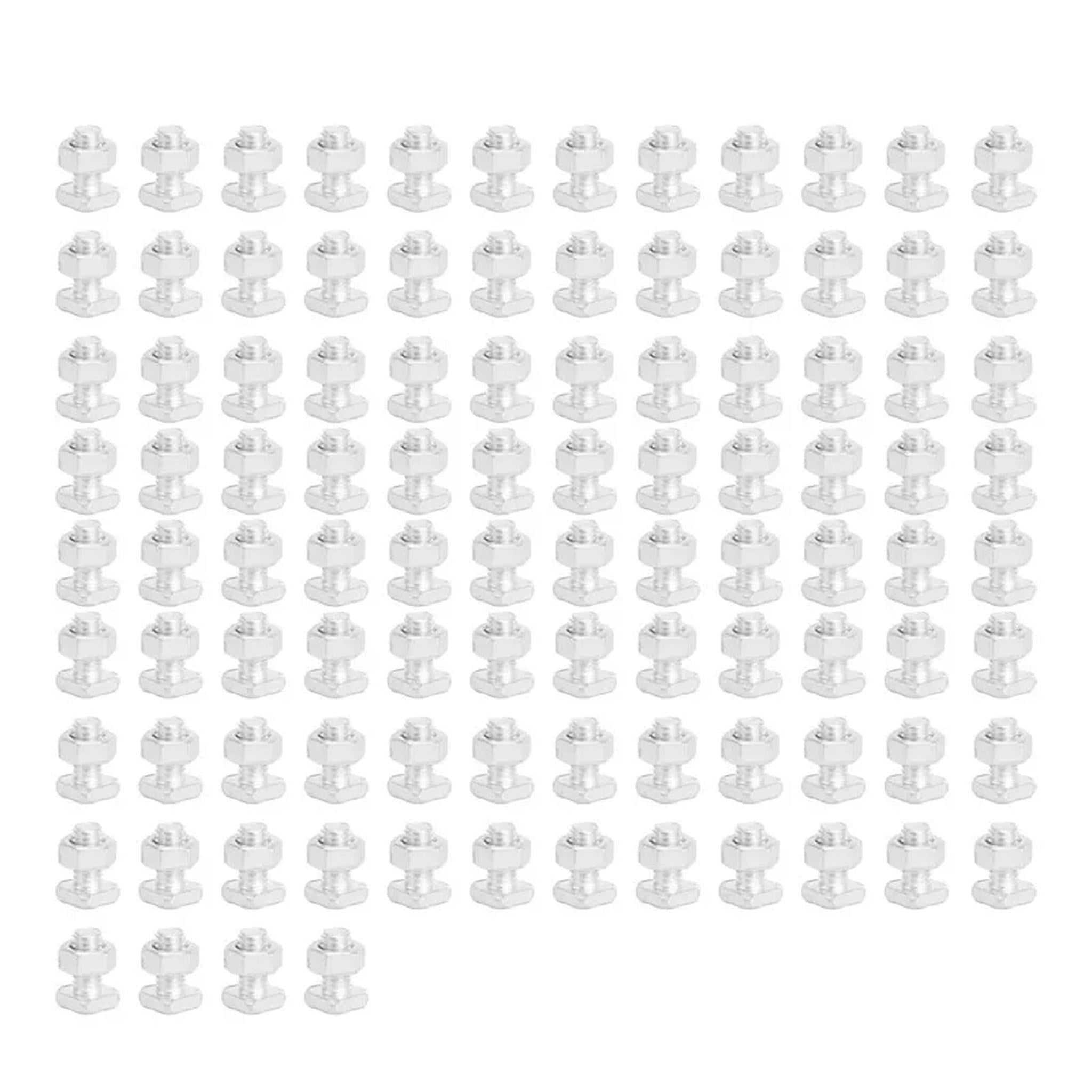 TUMALL 50 Packs Greenhouse Nuts and Bolts Square Bolts Nuts Greenhouse