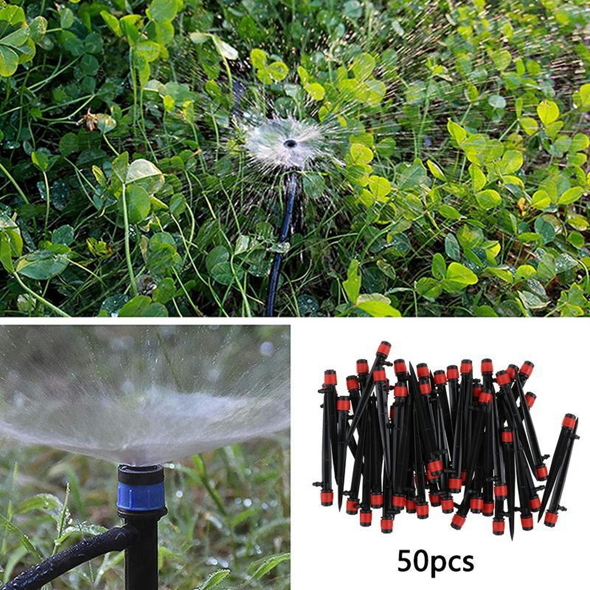 TUMALL 50 Pieces Adjustable Drip Emitters 4/7mm Tube PE Pipe Drip