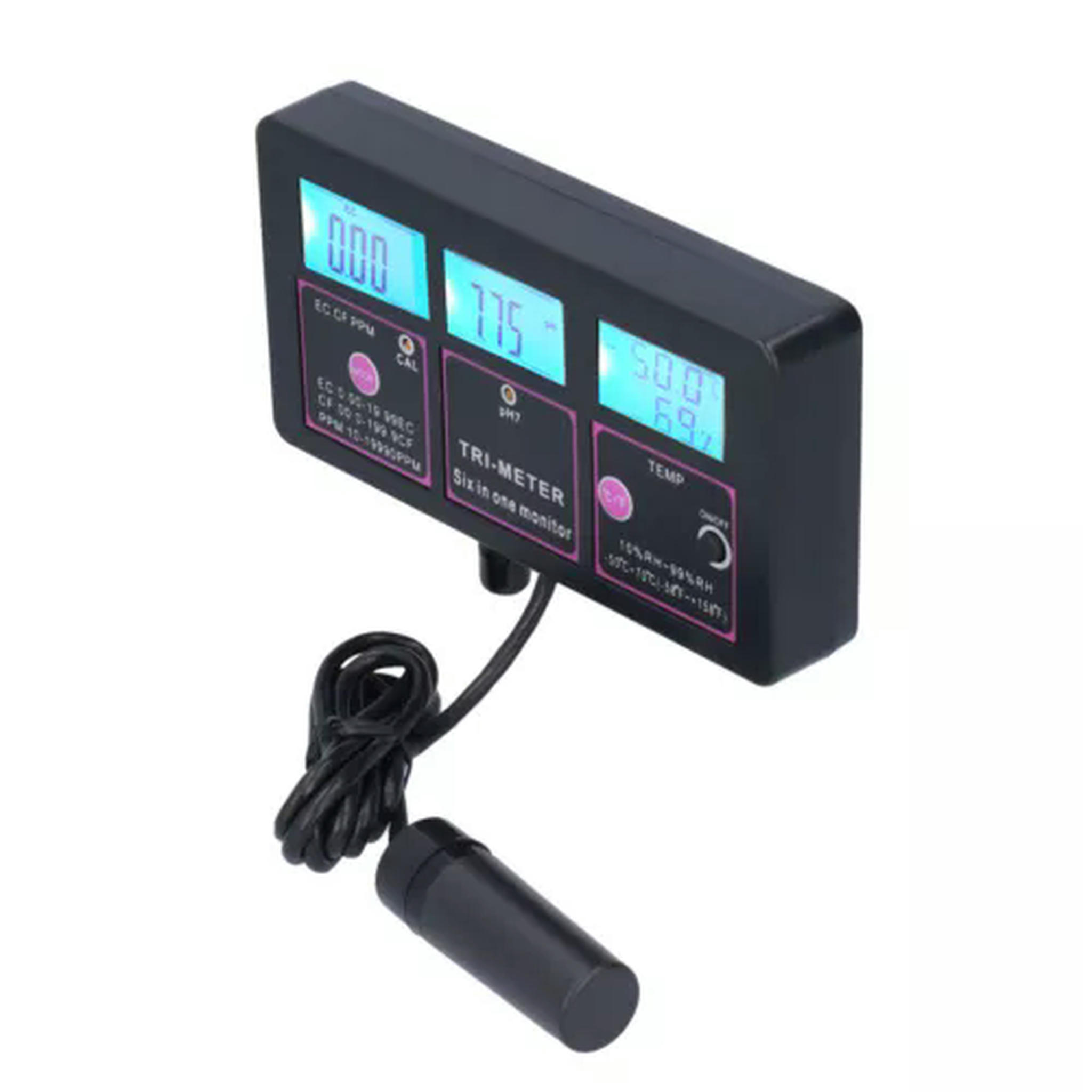 TUMALL 6 In 1 PH/EC//TEMP//CF Tester Water Quality Monitor Digital