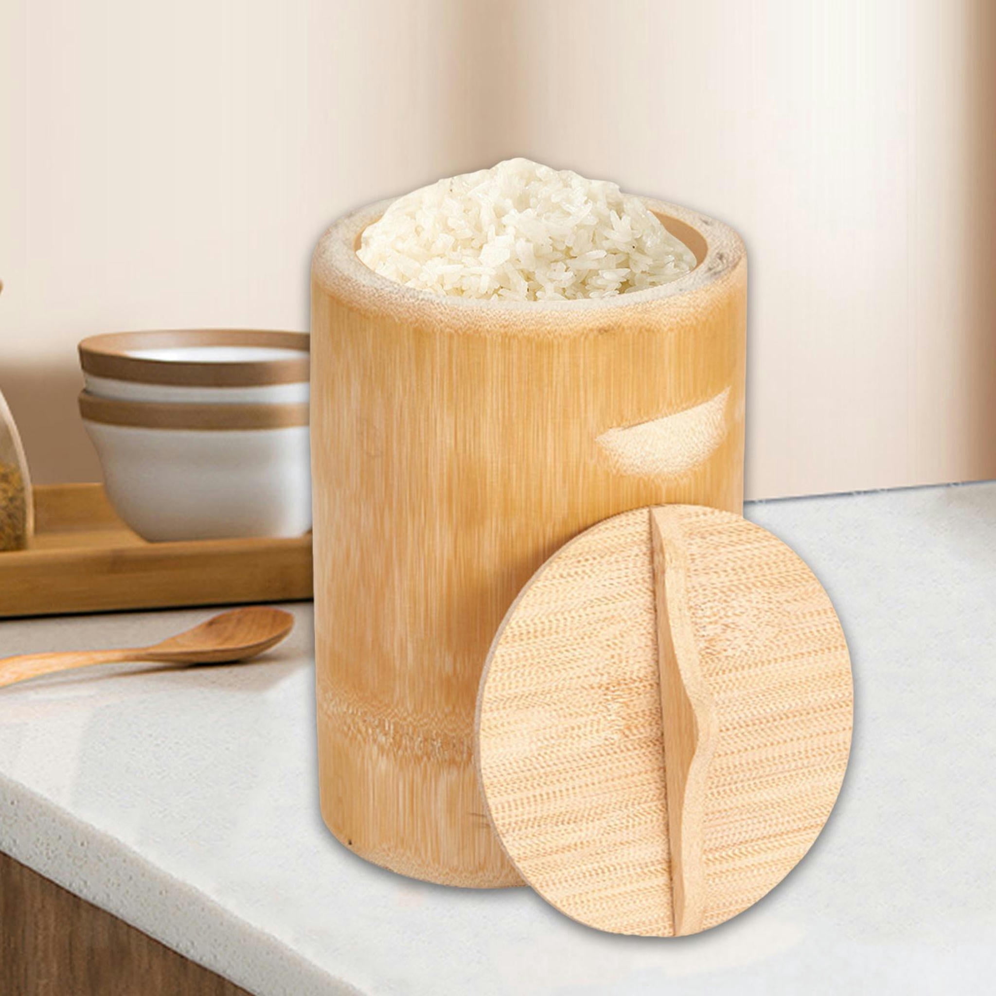 TUMALL Bamboo Steamed Rice Barrel Nonstick with Cover for Snacks Tofu
