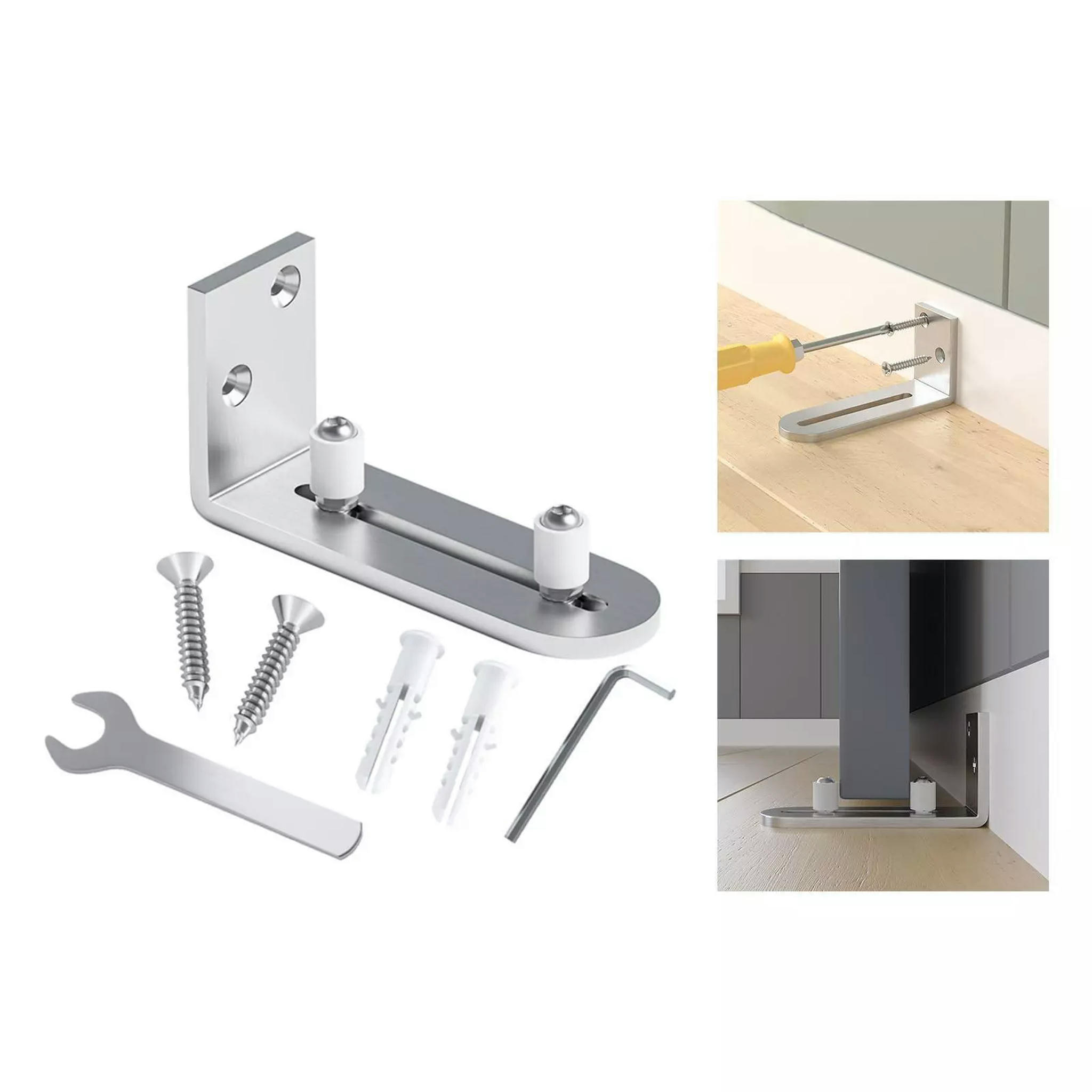 TUMALL Barn Door Floor Guide Sliding Barn Wall Door Hardware Bottom