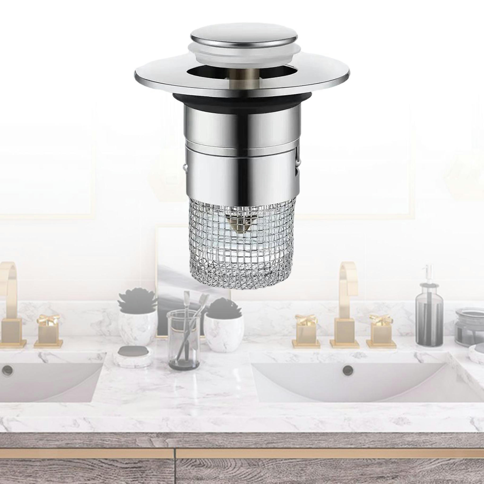 TUMALL Bathroom Sink Stopper Eject up Drain Filter with Anti Clogging