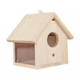 TUMALL Bird House Ventilation Wooden Bird Box for Window Viewing Kids