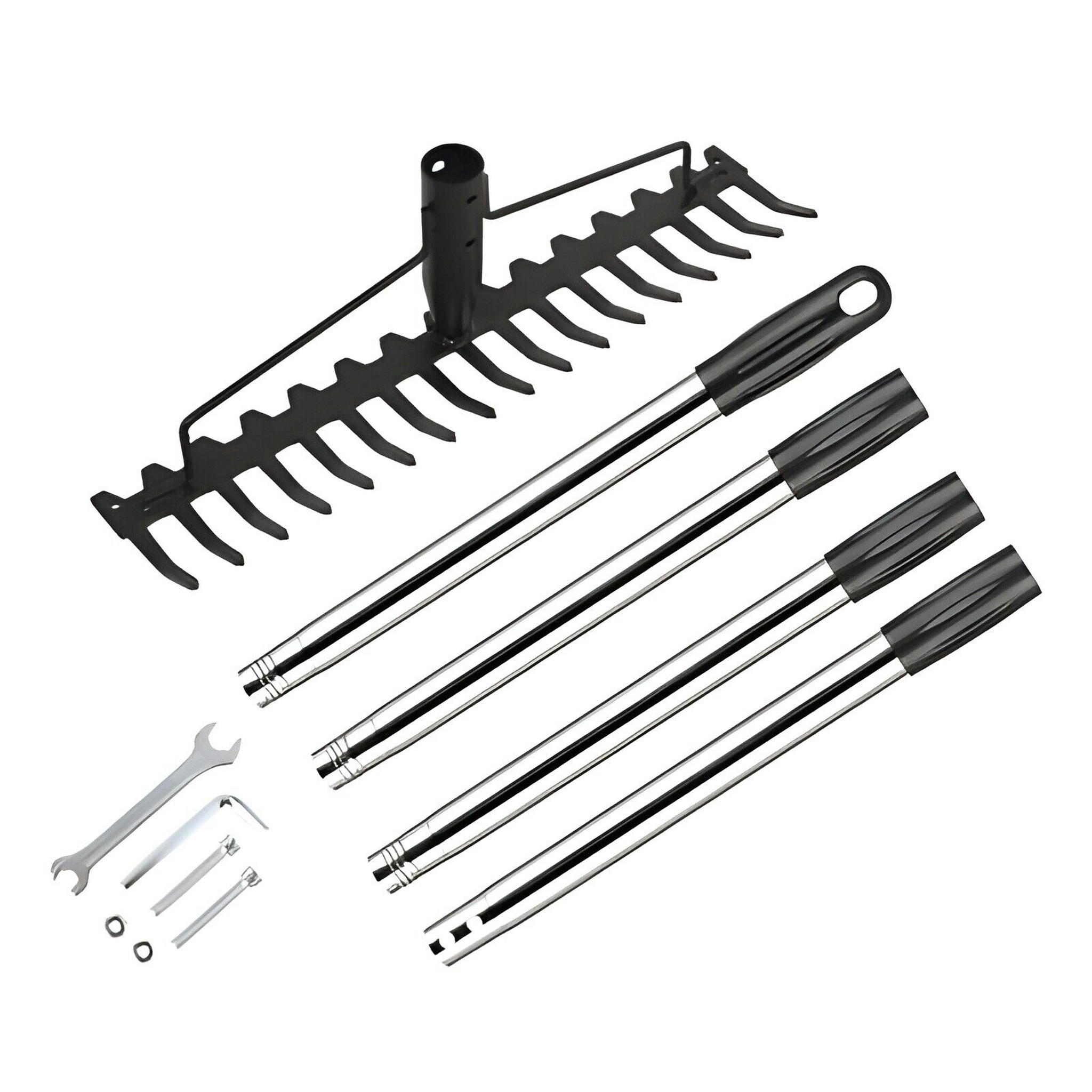 TUMALL Bow Rake Heavy Duty Garden Rake 17 Steel Tines Metal Rake Tool