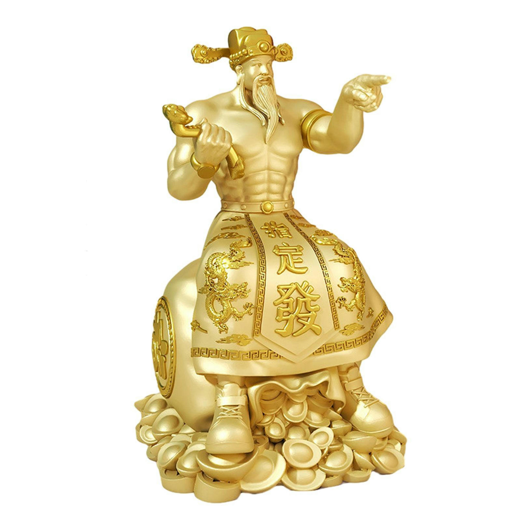 TUMALL Cai Shen Statue, Lucky Chinese Fortune, Fortune God Statue