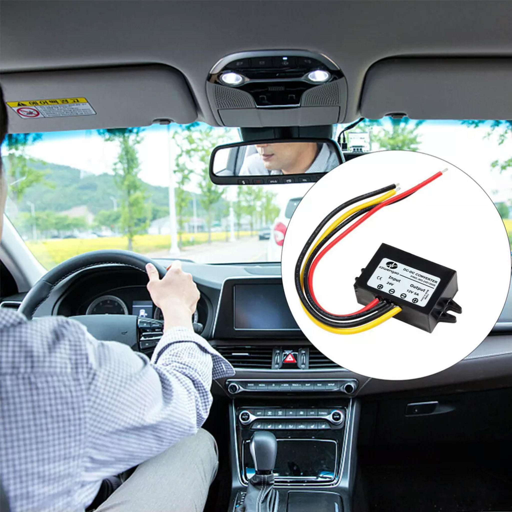 TUMALL Car 24V to 12V Converter DCDC Stabilizer Voltage Battery