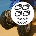 TUMALL Cargo V Ring Tie Down Anchor Surface Mounting Clip for Utvs