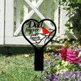TUMALL Cemetery Grave Sign Marker,Heart Memorial Remembrance Plaque