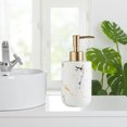 TUMALL Ceramic Soap Dispenser Marble Pattern Gel Container Pump Bottle