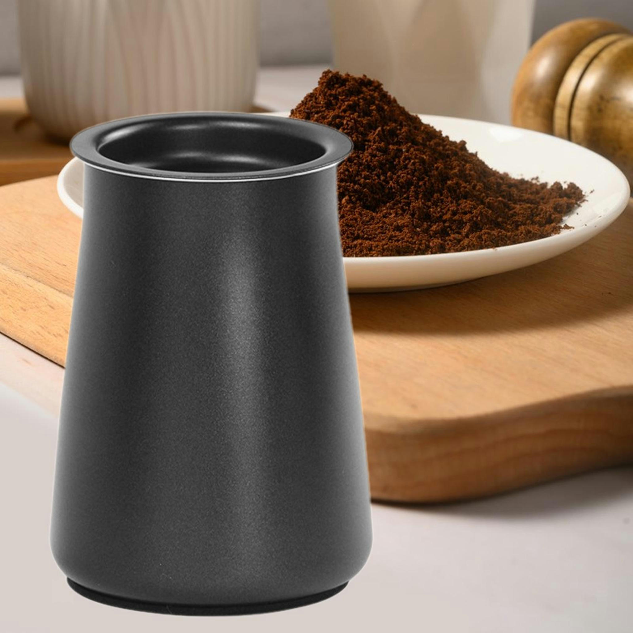 TUMALL Coffee Sifter Fine Mesh Stainless Steel Reusable Nonslip Easy to Clean CupBlack