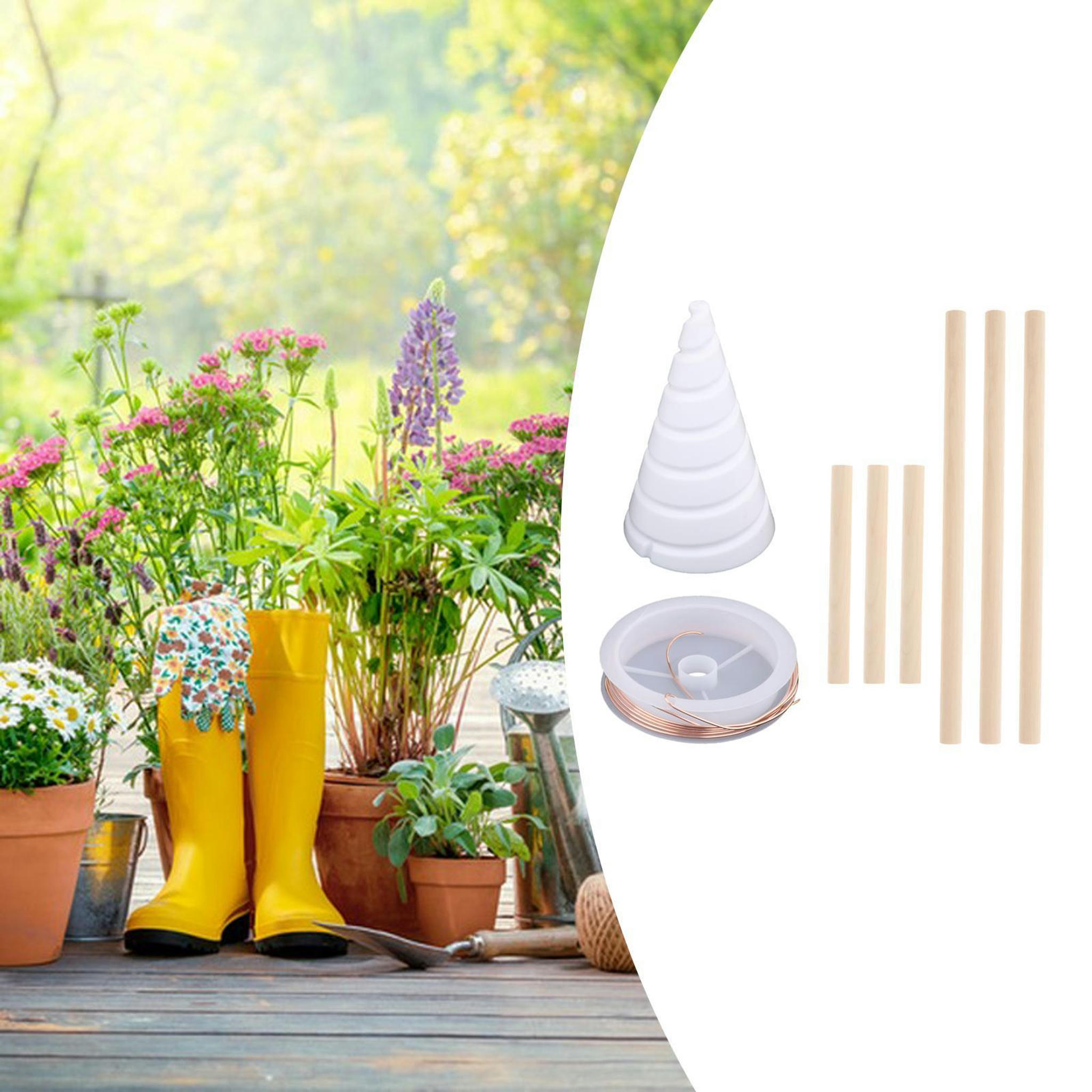 TUMALL Coil Winding Jig and 6 Wooden Rods with 1.5M Copper Wire for