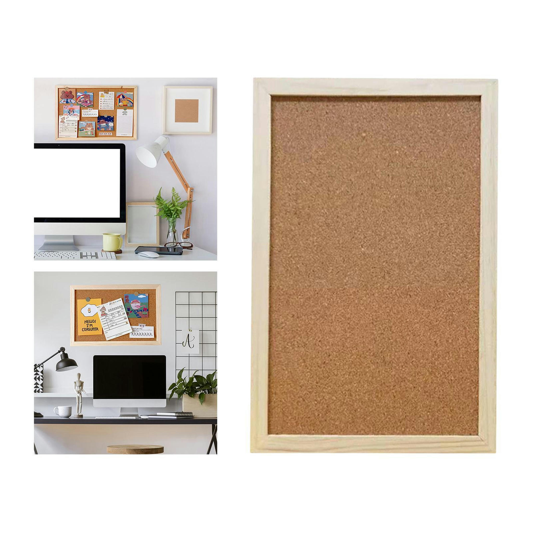TUMALL Cork Notice Board, Rectangle Cork Bulletin Board, DIY PhotoWood