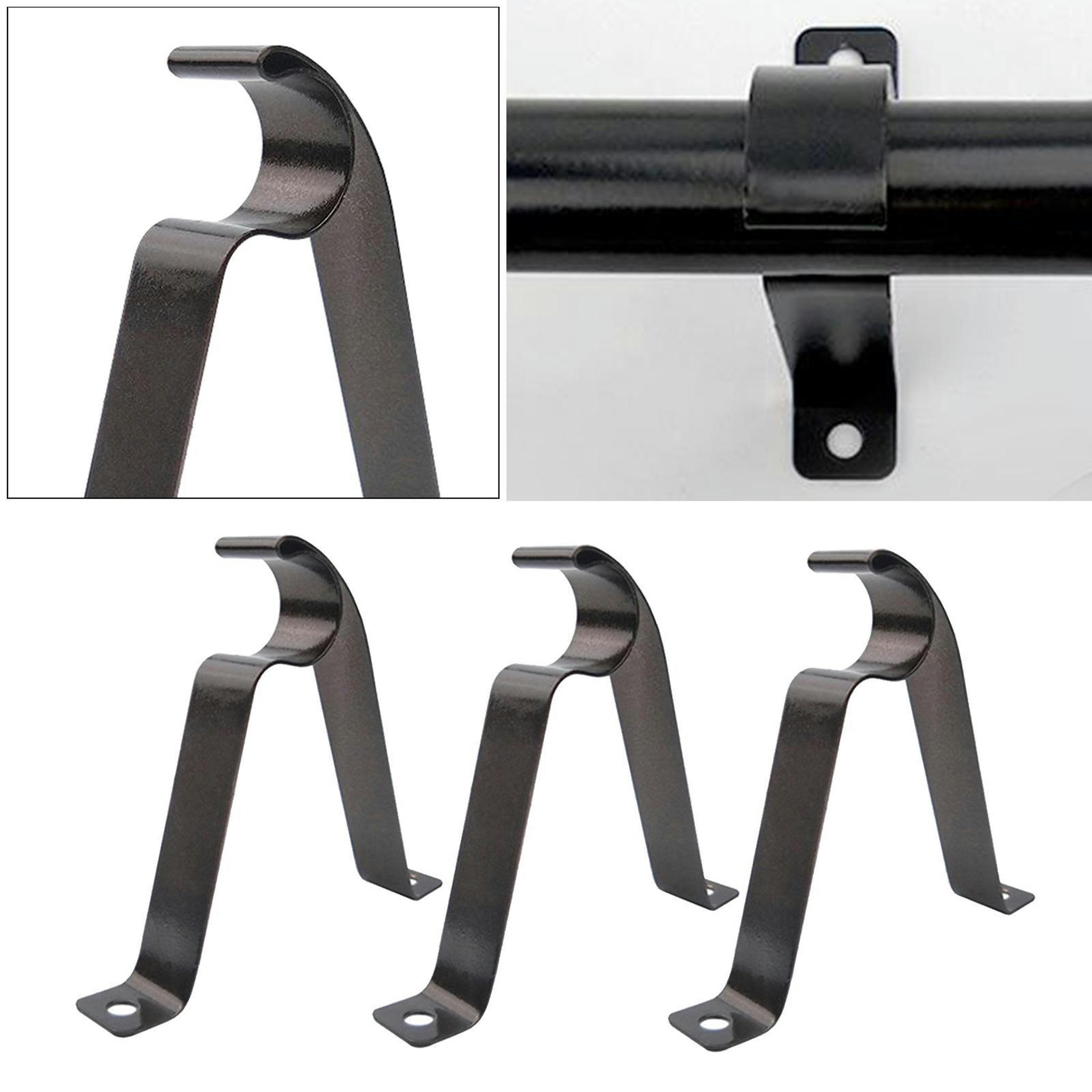TUMALL Curtain Rod Brackets Heavy Duty Iron R Type Rod Holders Curtain