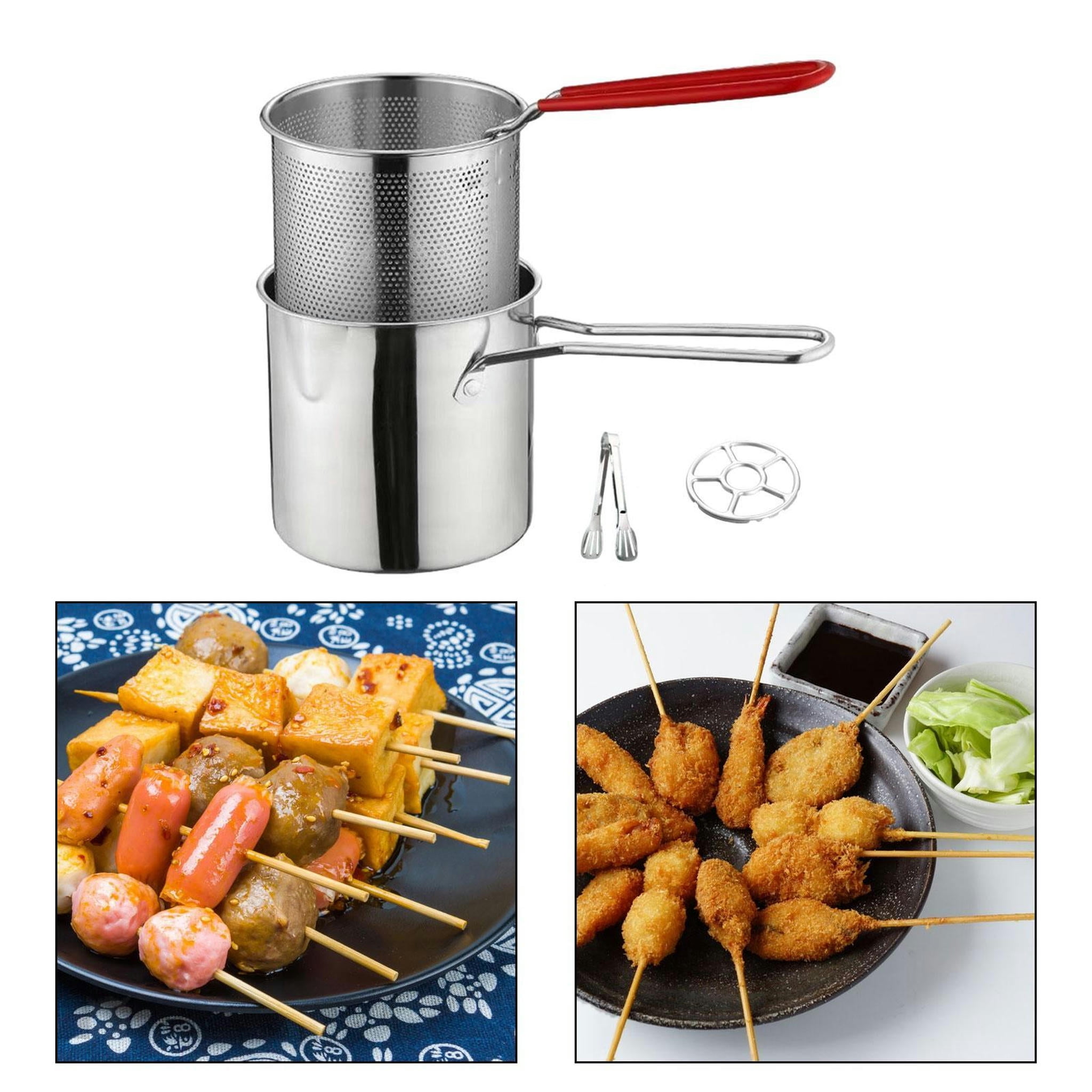 TUMALL Deep Frying Pot Universal Oil Strainer Basket for Chips Fried