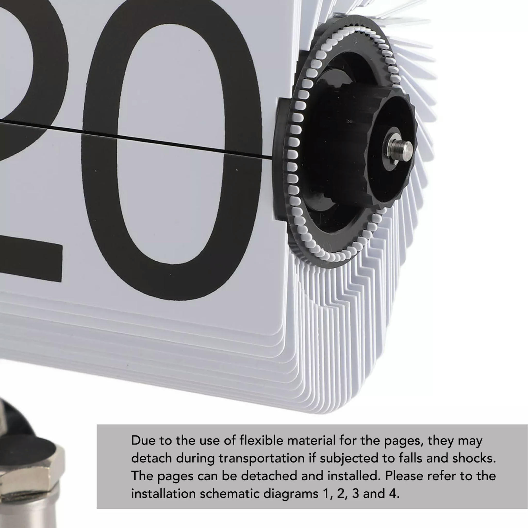 TUMALL Digital Flip Down Clock 12H Mechanical Battery Powered Flip Desk