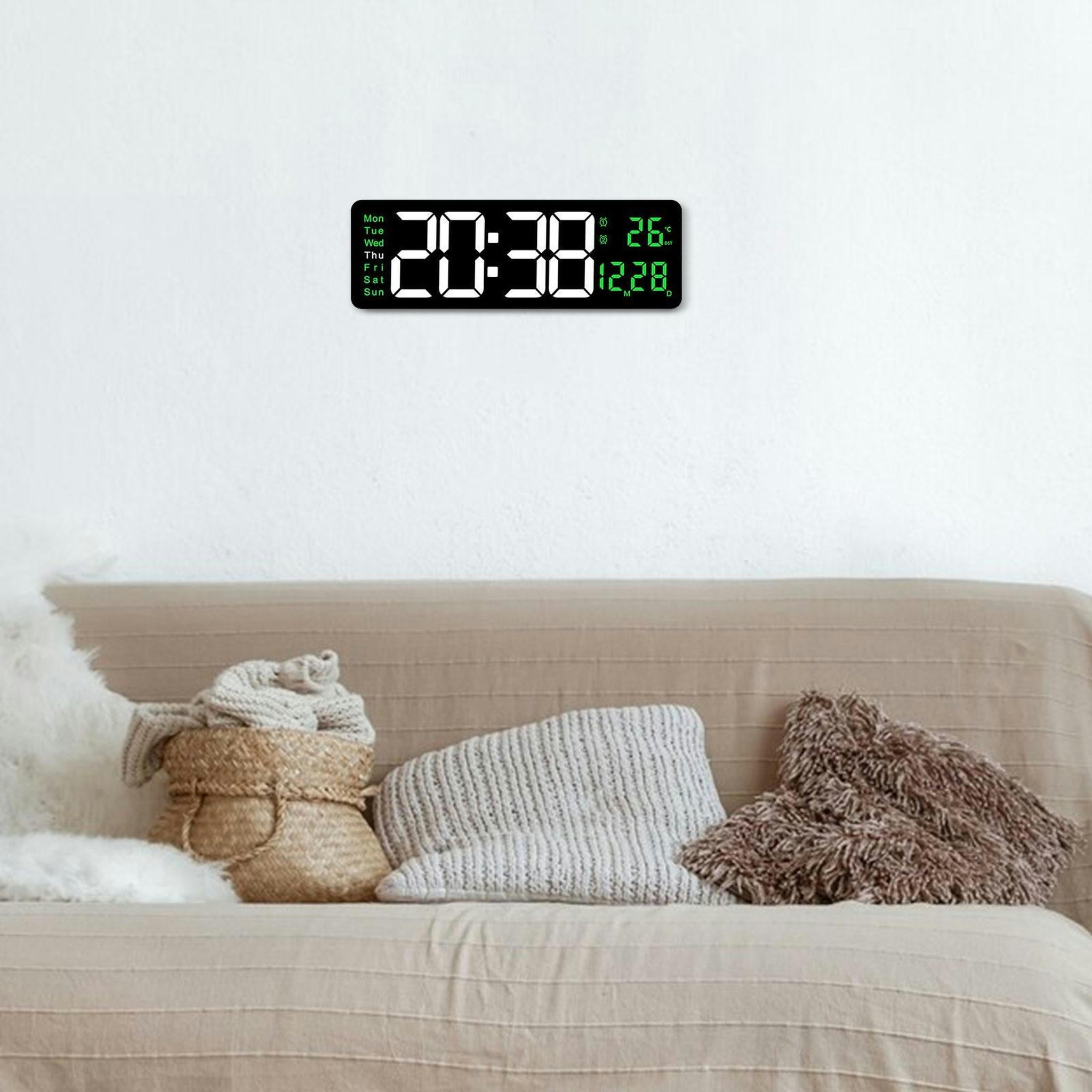 TUMALL Digital Wall Clock Temperature Date Week Display Memory Function