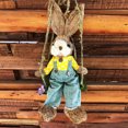 TUMALL Easter Cute Straw Rabbit Adornment Woven,Collectible for