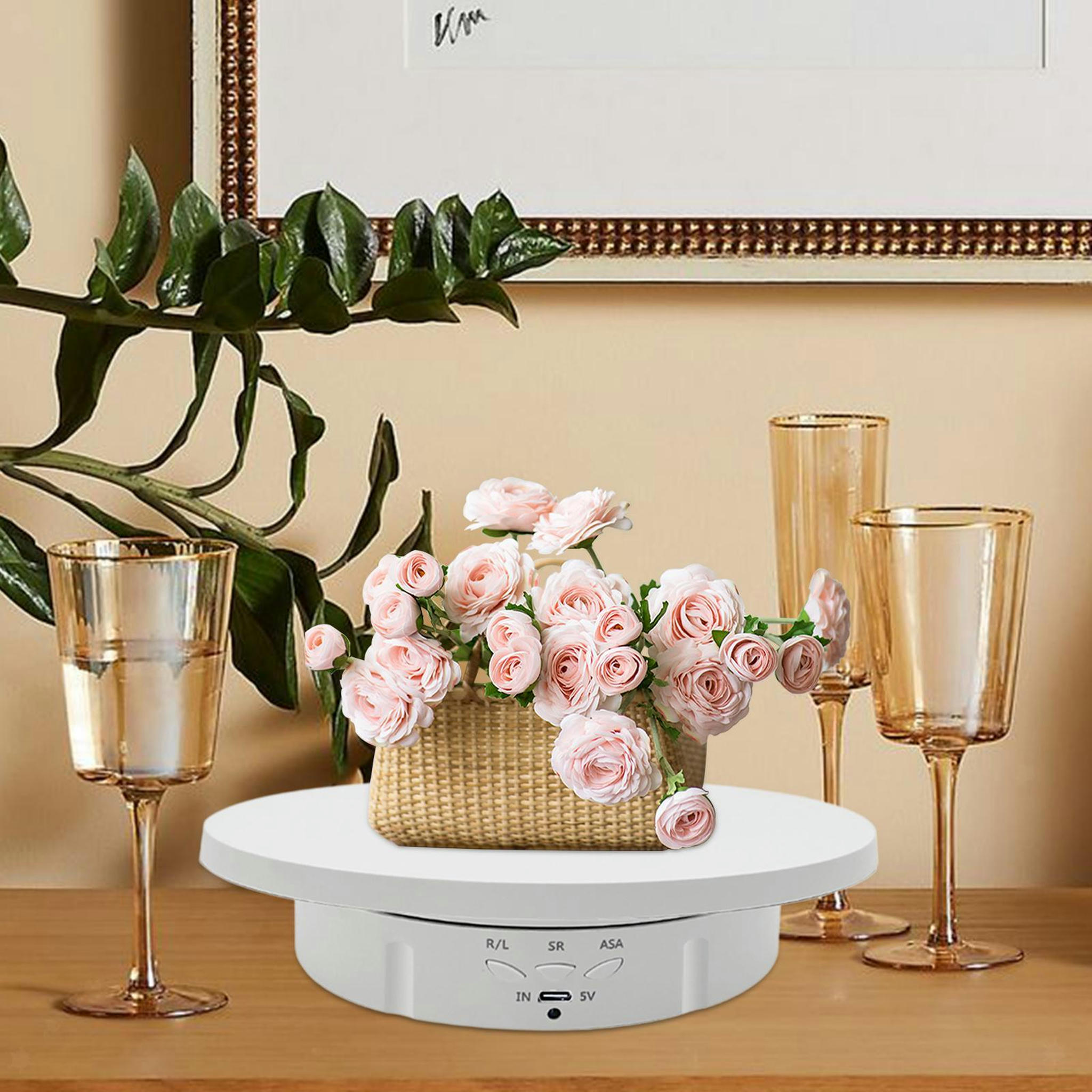 TUMALL Electric Rotating Turntable Rotating Display Stand Display