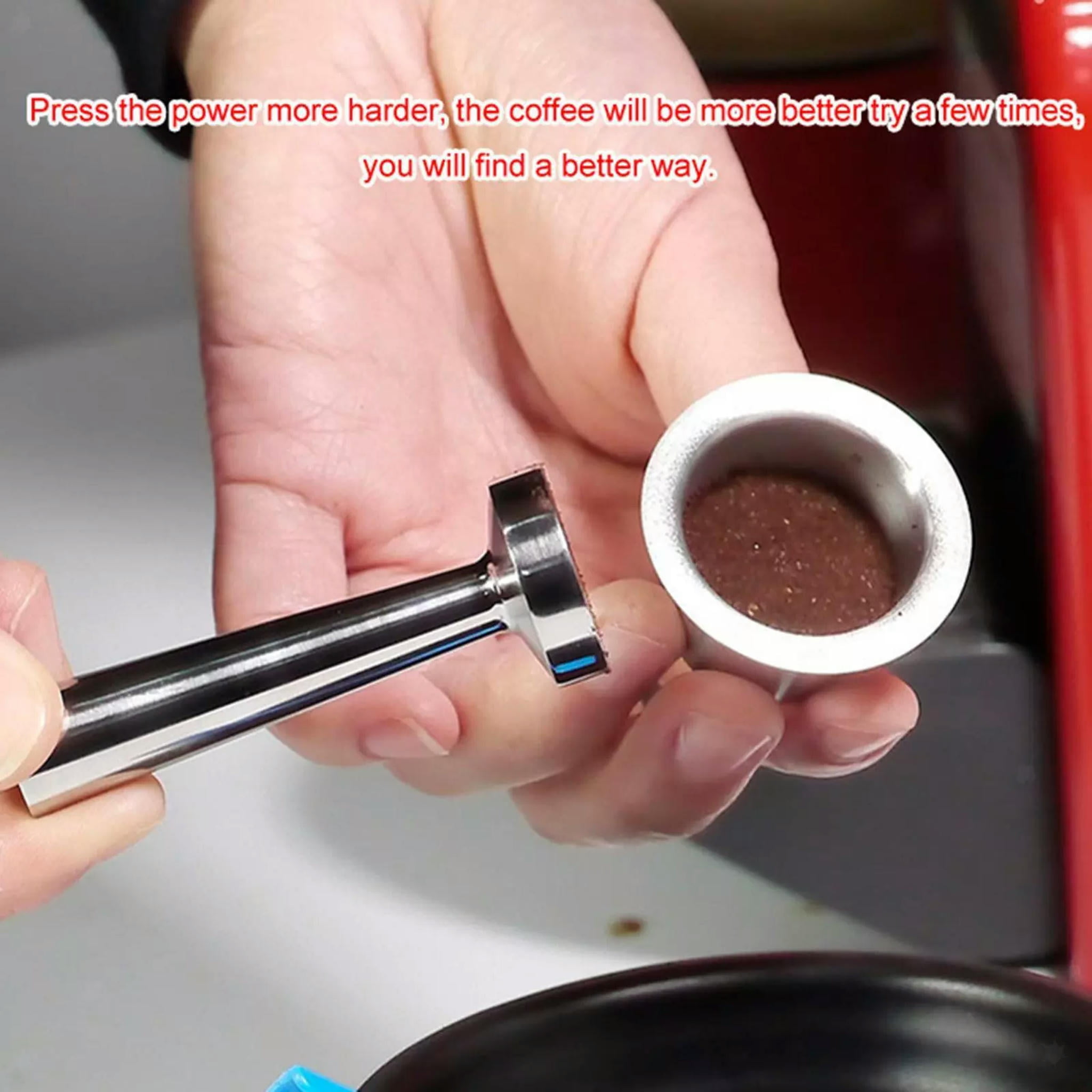 TUMALL Espresso Distributor Calibrated 24mm Coffee Tamper for Home