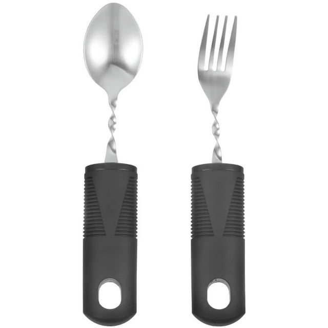 TUMALL Food Eating Adaptive Utensils Bendable Fork and Spoon Elder
