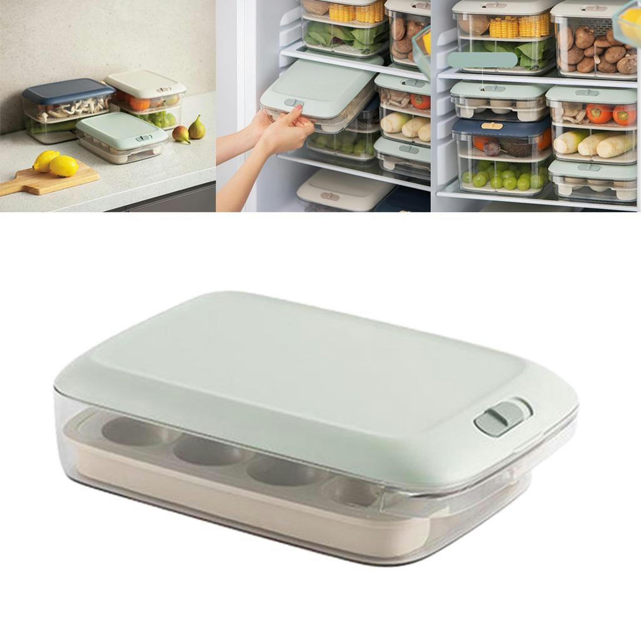 TUMALL Fruits Vegetables Storage Containers Organizer with Lids for