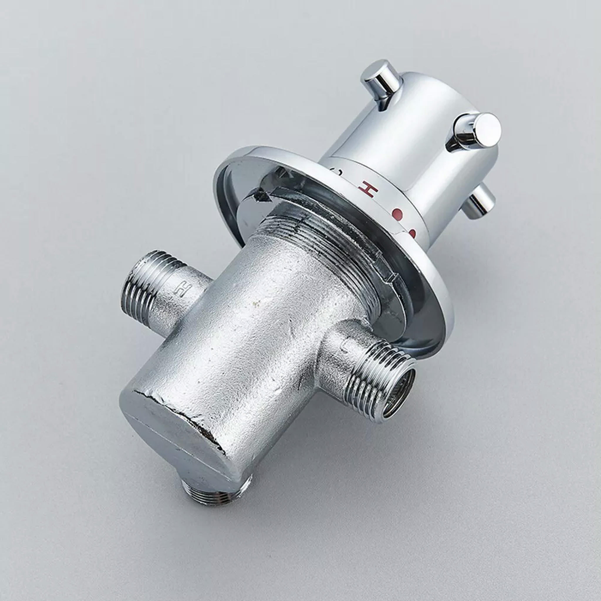 TUMALL G1/2 Copper Temperature Control Valve Mixing Valve Solar Pipe