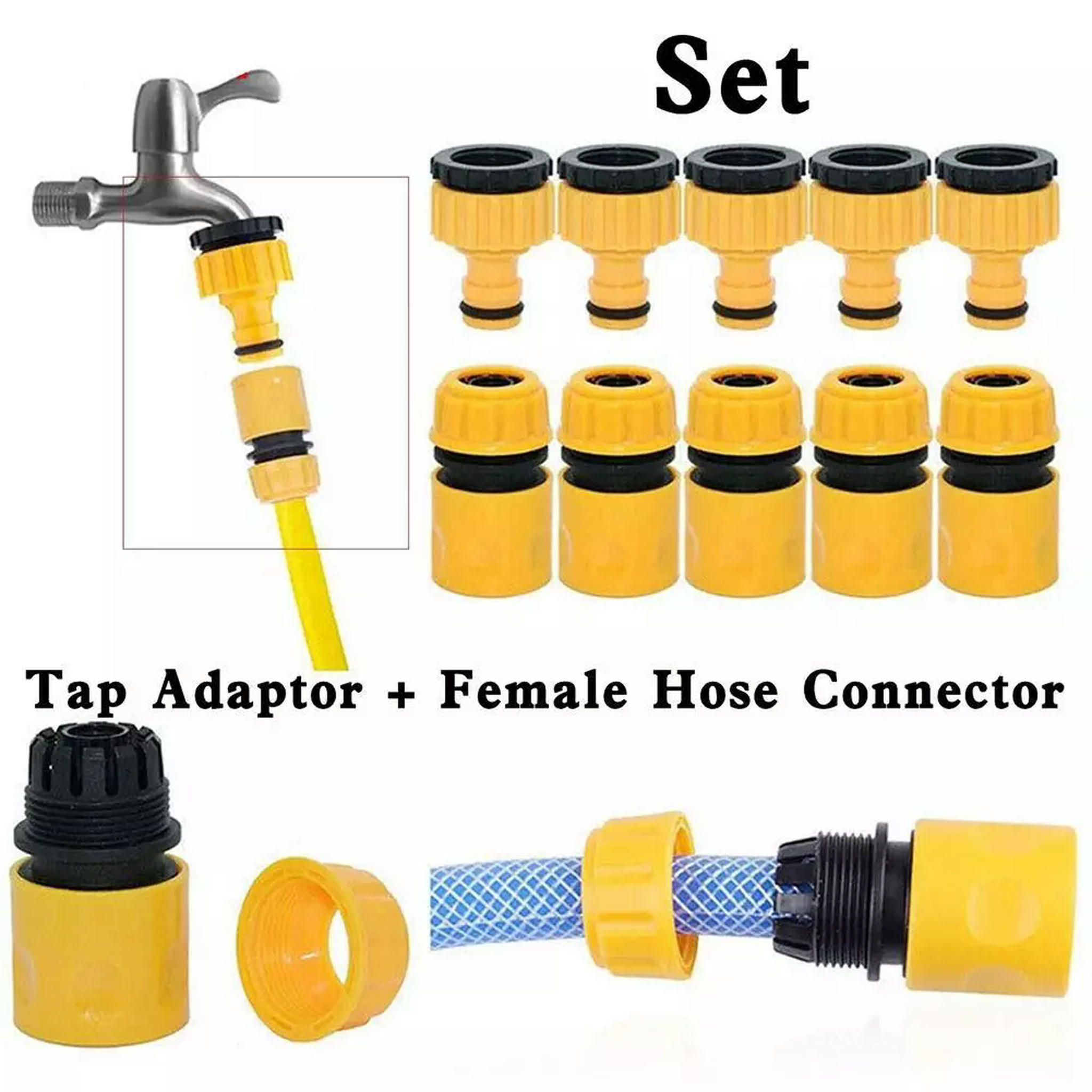 Hose Connectors 12-Piece Hose Connector Set - POM Water Pipe Adapters For Garden Irrigation & Hose Fittings Irrigation Hose Fittings