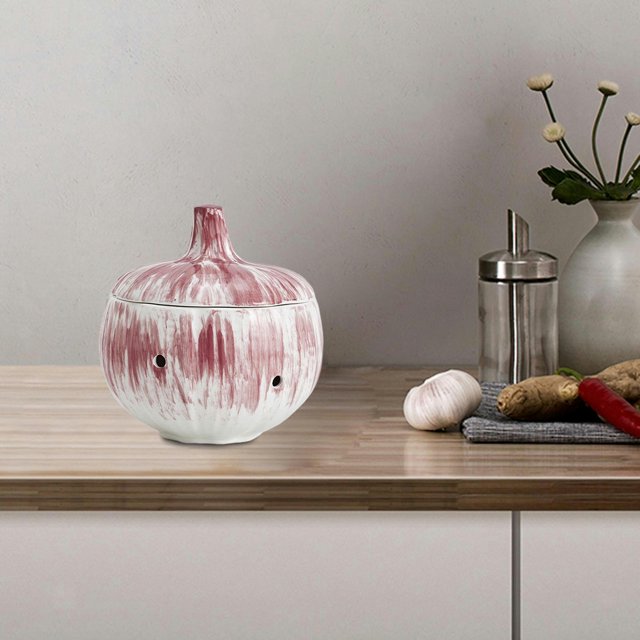 TUMALL Garlic Keeper Container Garlic Container Saver with Lids