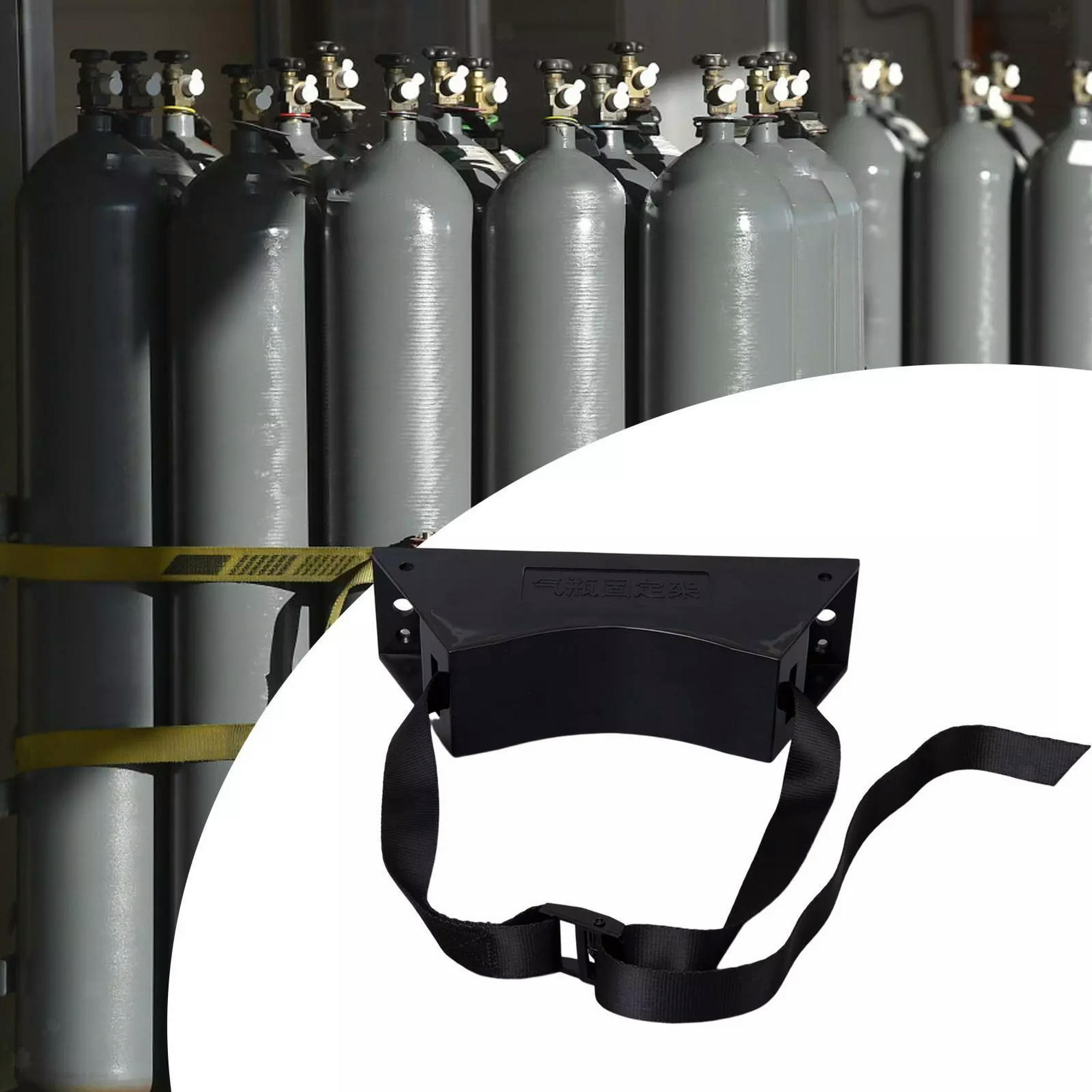 TUMALL Gas Cylinder Wall Mount Bracket Bottle Support Rack, Solid