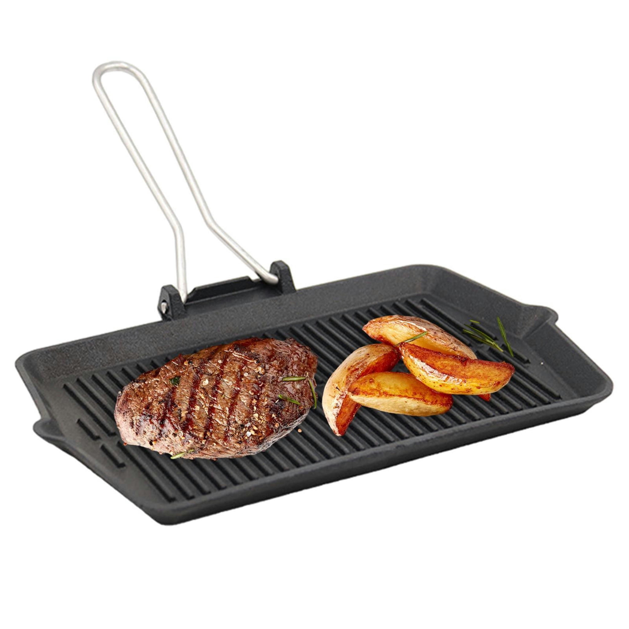 TUMALL Grill Pan for Electric Stovetop, Induction, Gas Cast Iron