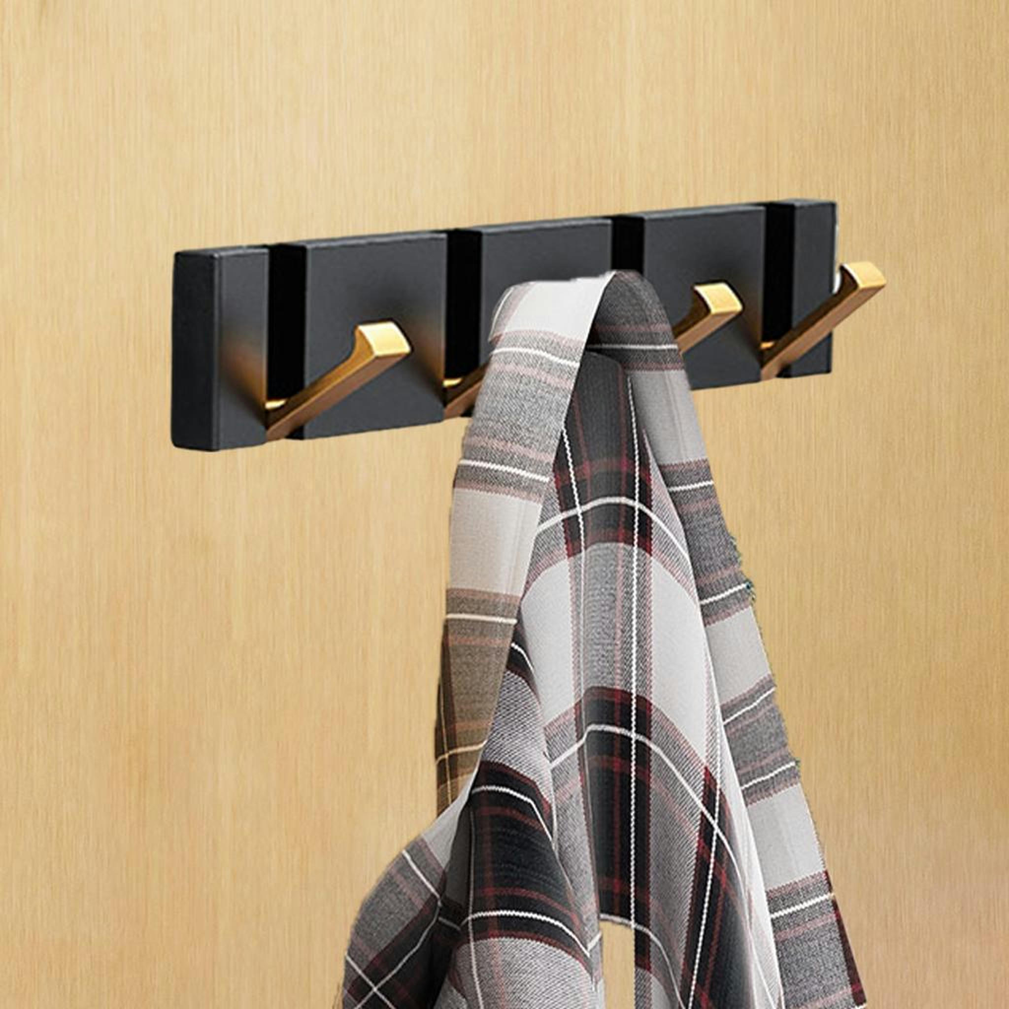 TUMALL Hideaway Hooks Heavy Duty Hook Rack Wall Hanger Folding Coat