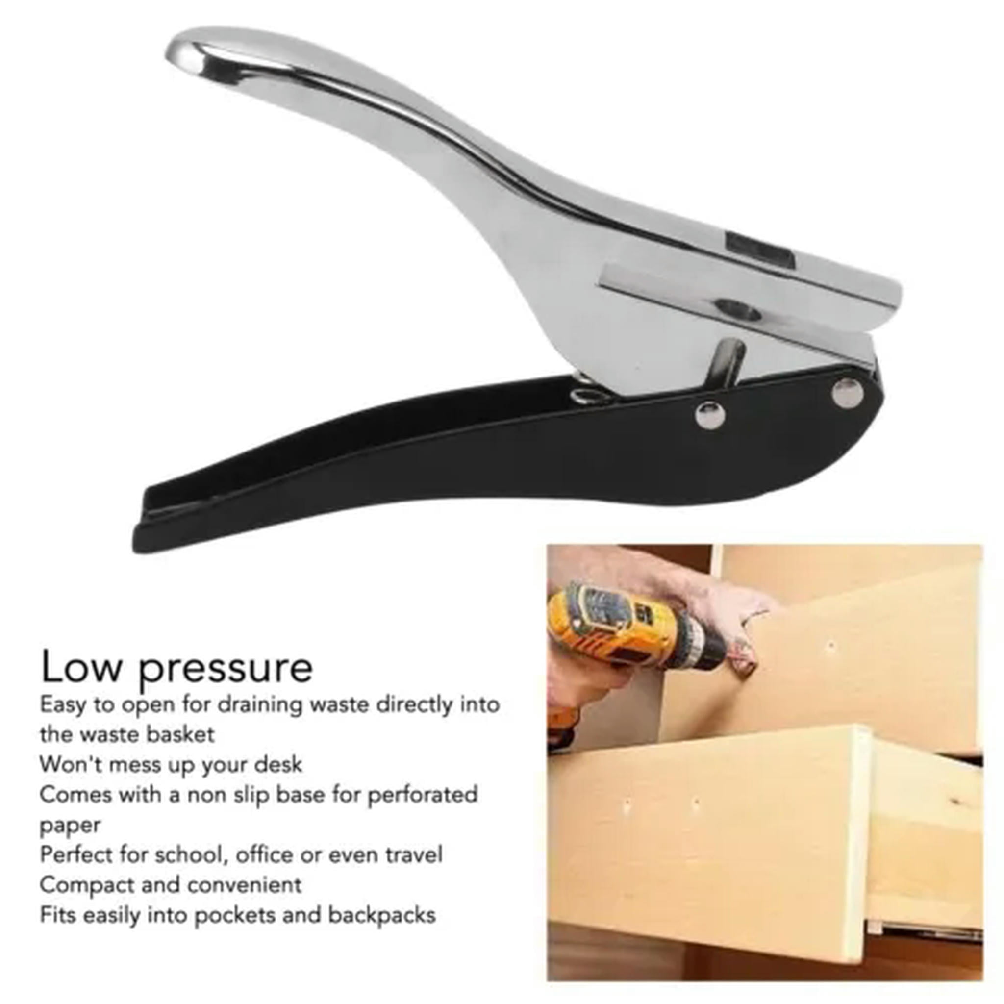 TUMALL Hole Punch 8mm Steel Accurate Positioning Slip Resistant Mini