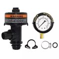 TUMALL Manual Air Relief Valve for Pool Spa Filter with Pressure Gauge