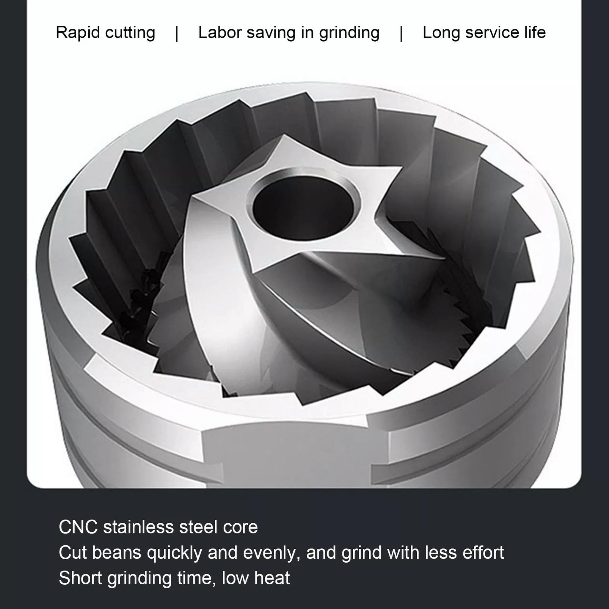 TUMALL Manual Coffee Grinder Portable Small Hand Crank Coffee Bean Mill