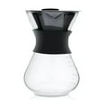 TUMALL Manual Glass Hands Drip Coffee Maker Glass Pot with Stainless