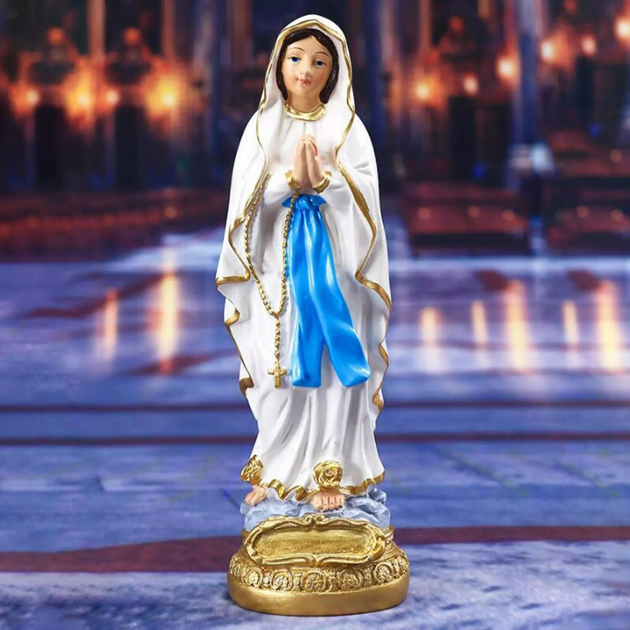 TUMALL Mary Statue Figurine Lady of Lourdes for Collectiondefault