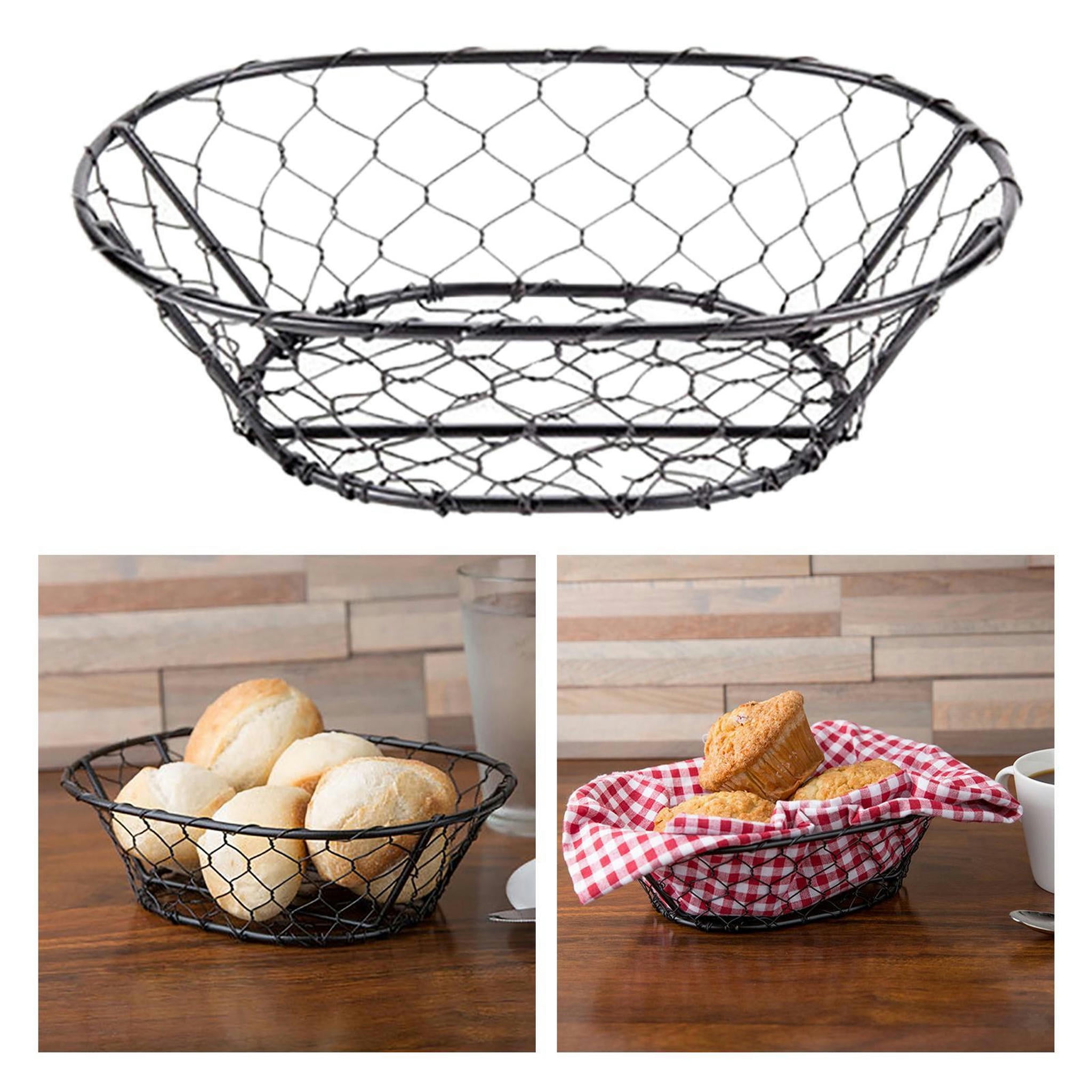 TUMALL Metal Mesh Wire Egg Storage Basket Wire Fruit Basket Storage