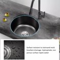 TUMALL Mini Round Kitchen Sink Bar Stainless Steel Basin Single Bowl w