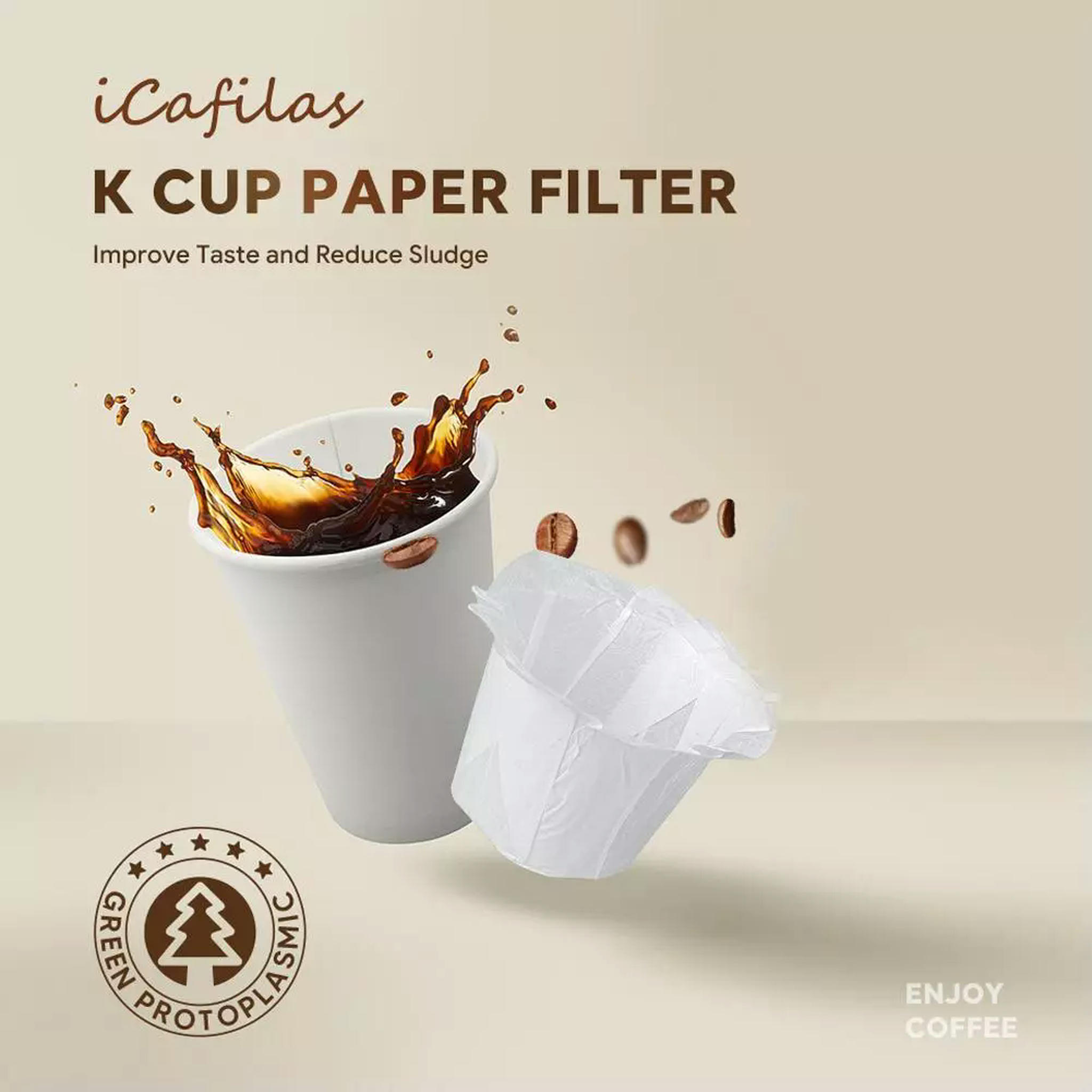 TUMALL NEW Paper Filters Cups Filters For Keurig KCup Stunning Coffee