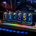 TUMALL Nixie Tube Clock,RGB Glow Tube Clock Gift Home Electronic Clock