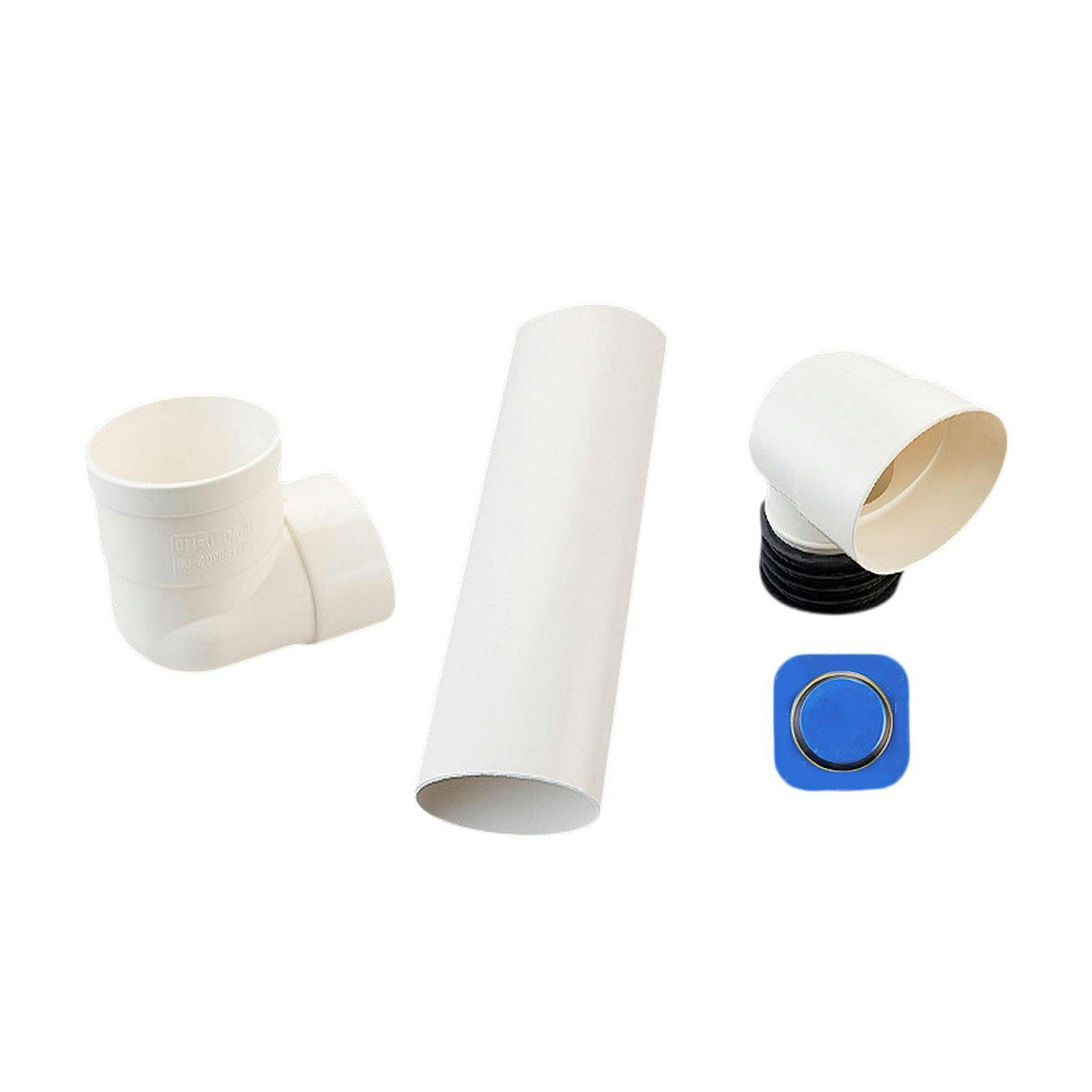 TUMALL Offset Toilet Flange Extension Drain Pipe Connector PVC Offset