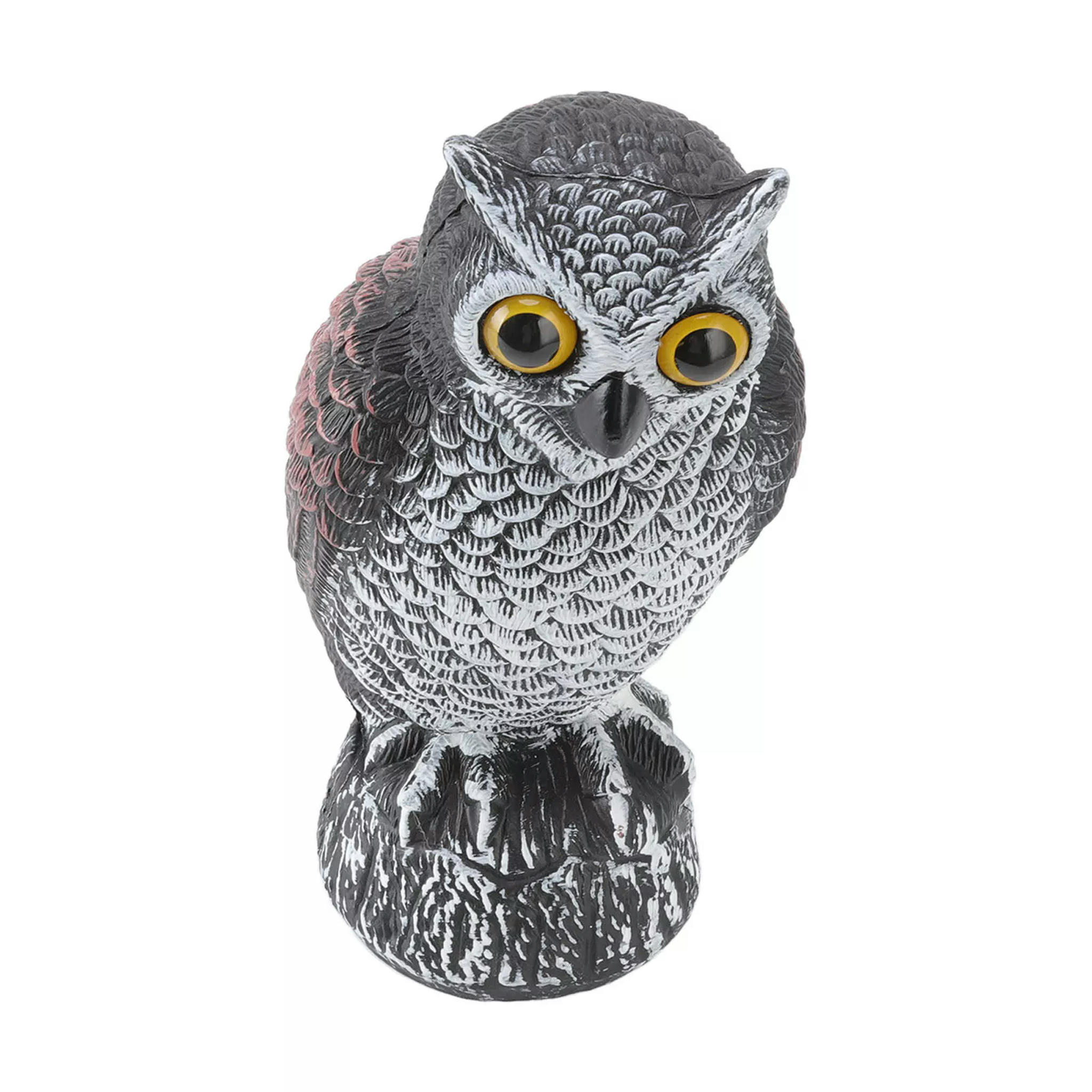 TUMALL Owl Decoys To Scare Birds Away Fake Tree Owl Statue Plastic
