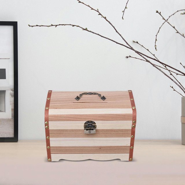 TUMALL Piggy Bank Treasure Chest Money Storage Box with Lock and Keys